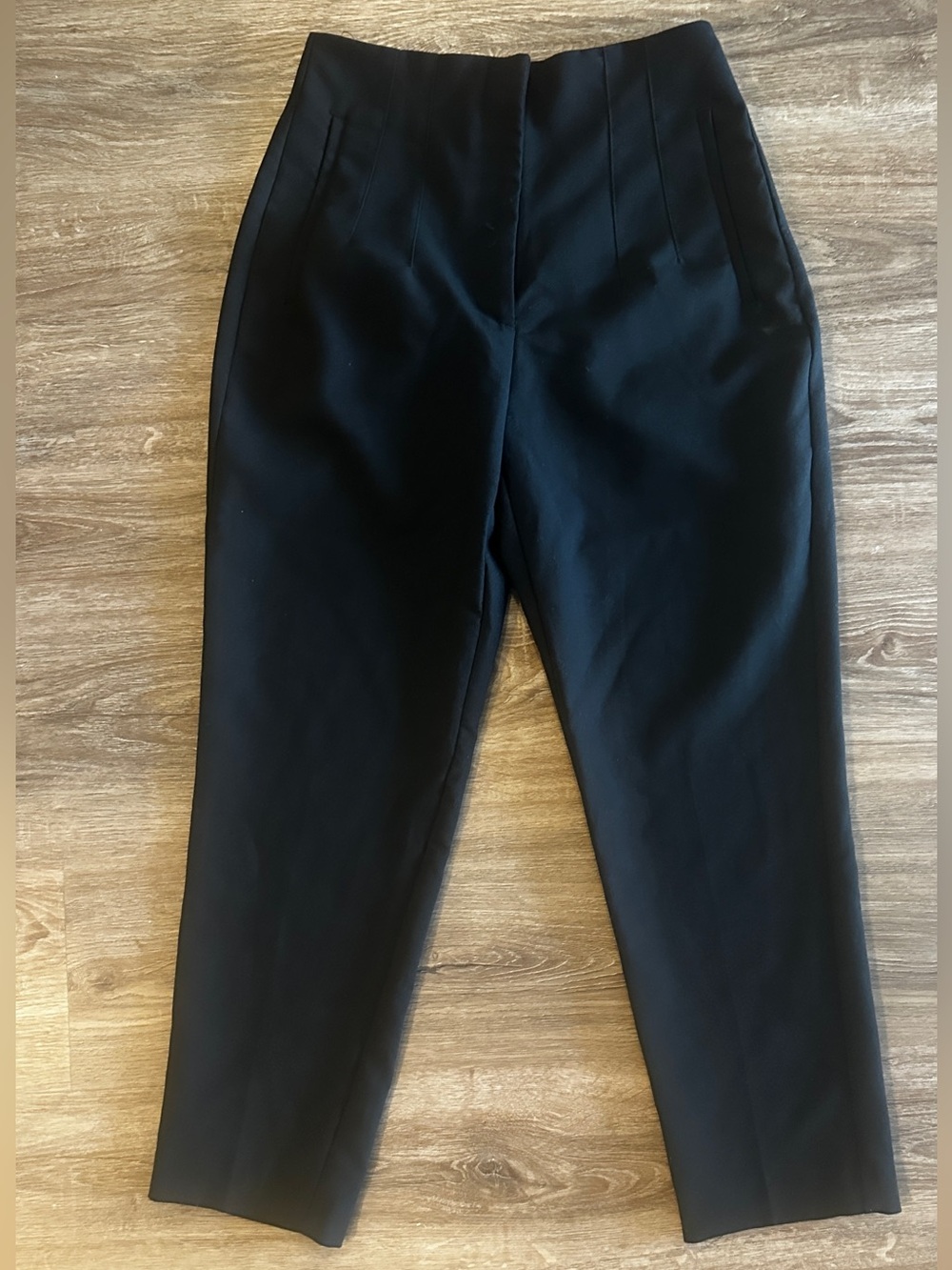 Zara Black High-Rise Tailored Pants